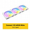 מאוררים למארז ANTEC Connect C120 ARGB WHITE 3PK