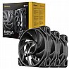 מאווררים למארז 3PACK Fan And Speed Conntroller Antec Nova 120mm