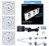 מארז 3 מאווררים למארז חברת Lian Li דגם White Uni Fan TL120 RGB 120MM 3-Pack