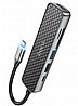 תחנת עגינה חברת HOCO דגם HB24 חיבורים 60W SD/MicroSDx1 USB3x1 USB2x1 HDMIx1 TYPE-Cx1