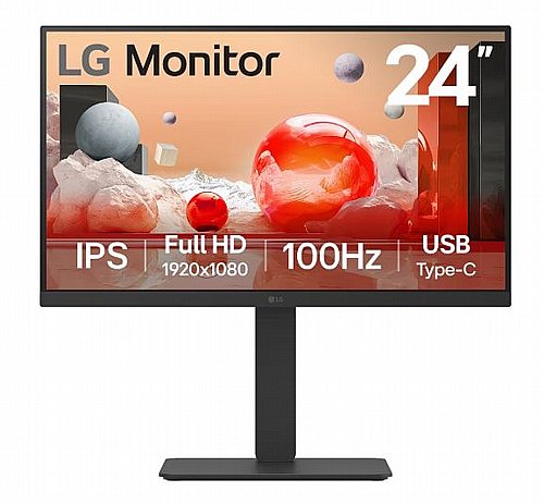 ��� LG ''24 Full HD 100hz IPS ������ ������� ���� 16:9 �� ����� USB Type-C ������� 