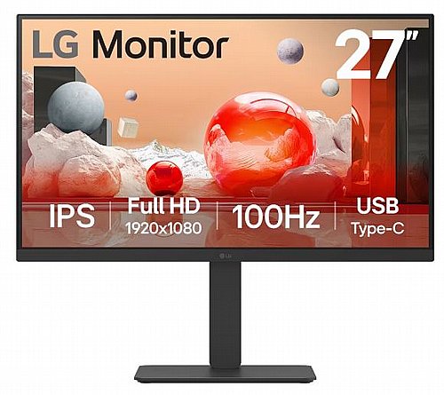 ��� LG ''27 Full HD 100hz IPS ������ ������� ���� 16:9 �� ����� USB Type-C ������� 