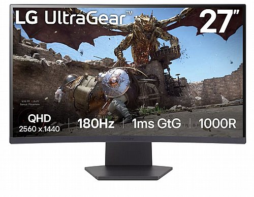 ��� ������� ���� LG 27" UltraGear QHD 180Hz 1ms HDR 10 1000R  27GS60QC-B