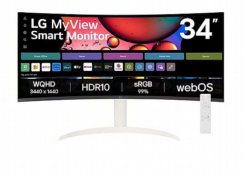 ��� ���� ��� ���� ���� LG ��� 34SR65QC-W MyView 34'' WQHD VA - ��� ���