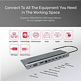 ���� ����� ���� UNITEK ��� D1022A ������ TYPE C ������  USB 3.1/2.0, SD /MICRO SD READER, HDMI, USB C , 3.5 ANALAOG, RJ45 