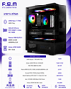 מחשב גיימינג AMD 7700 32GB DDR5 1TB SSD RTX5060TI 650W VCX300 Win11