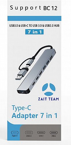 ���� 7 �-1 Type-C & USB Hub ZAIT TEAM