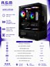 מחשב גיימינג AMD 7700 32GB 1TB SSD RX9060XT 16GB 650W VCX300 Win11