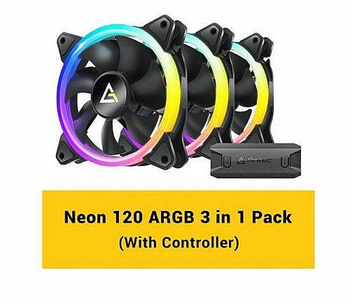 �������� ����� ANTEC NEON 120 ARGB BLACK 3PK