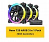 מאווררים למארז ANTEC NEON 120 ARGB BLACK 3PK