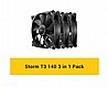מאווררים למארז Antec Storm T3 140mm Black 3 Fan Pack