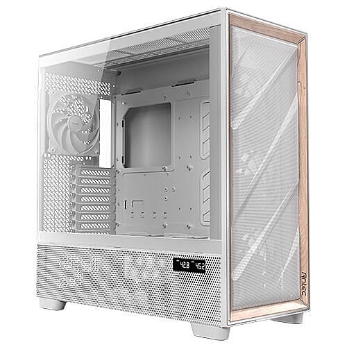 ���� ���� Antec Flux Pro WOOD White EATX Full Tower X6 Fans Include