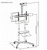 מתקן נשיאה למסכים TV Cart AR-ST70