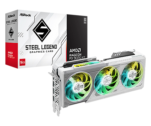 ����� ��� Asrock AMD Radeon RX9070XT 16GB Steel Legend - ��� ���