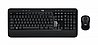 סט מקלדת ועכבר אלחוטיים חברת Logitech דגם Advanced Combo Retail צבע שחור