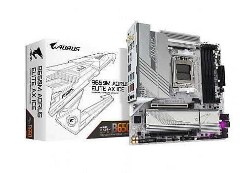 ��� �� ���� Gigabyte ��� B650M A ELITE AX ICE ATX AM5 WIFI BT PCIE5.0 White