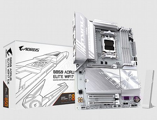 ��� �� Gigabyte AMD B850 AORUS ELITE WIFI7 ICE DDR5 AM5 TYPE-C 3xNVME