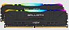 זיכרון למחשב נייח Crucial Ballistix Black RGB 2X16GB 32GB KIT DDR4 3200Mhz BL2K16G32C16U4BL