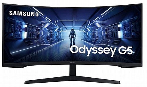 ��� ���� ������� ���� Samsung Odyssey G5 C34G55TWWP 34" 165Hz LED VA Ultra Wide - ��� ����