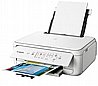 מדפסת משולבת הזרקת דיו אלחוטית חברת CANON דגם PIXMA TS5151 - צבע לבן
