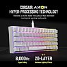 מקלדת גיימינג מכאנית K65 RGB MINI 60% Mechanical Gaming Keyboard צבע לבן