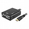 מתאם מחיבור HDMI לחיבור VGA עם יציאת שמע 3.5 מ''מ CH-HD-VGA-A