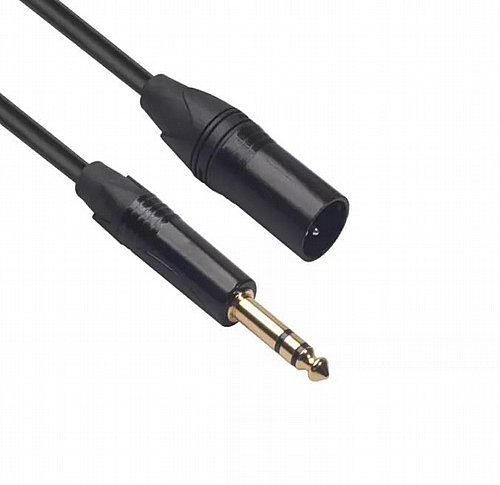 ��� XLR Copper cable Black Plug Male to 6.35 � 3m