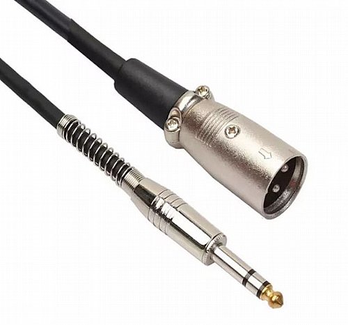 ��� XLR Copper cable Silver Plug Male to 6.35 � 10m CH-XLR-6.35-MMS-10