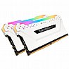 זיכרונות למחשב נייח חברת Corsair Vengeance RGB Pro 2X8 16GB DDR4 3200MHz CL6 1.2V לבן