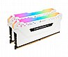 זיכרונות למחשב נייח חברת Corsair Vengeance RGB Pro 2X8 16GB DDR4 3200MHz CL6 1.2V לבן