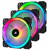 ������ ����� LL120 RGB 120mm Dual Light Loop RGB LED PWM Fan 3 Fan Pack with Lighting Node PRO