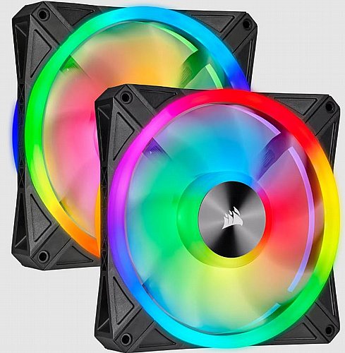 ������ ����� iCUE QL140 RGB 140mm PWM Dual Fan Kit with Lighting Node CORE
