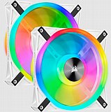 ������ ����� iCUE QL140 RGB 140mm PWM White Fan � Dual Fan Kit with Lighting Node CORE ���� ��� �� ���