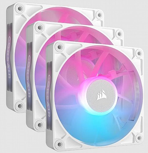 ��� ����� �������� + ��� iCUE LINK RX120 RGB 120mm PWM Fan Triple Starter Kit - White