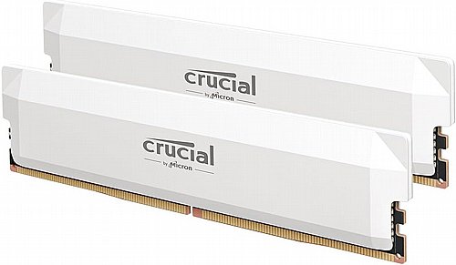 ������ ����� ���� Crucial Pro OC CP2K32G60C40U5W DDR5 RAM 64GB Kit (2x32GB) 6000MHz CL40 XMP EXPO White