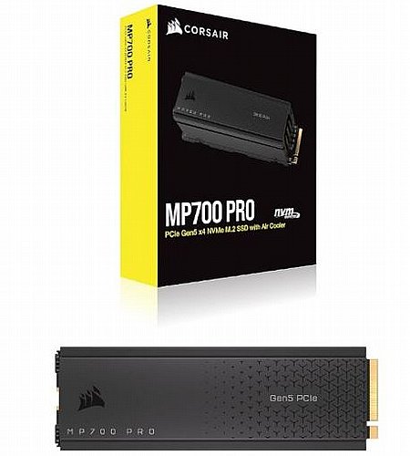 ���� ����� Corsair MP700 PRO 1TB Heatsink Gen5 12400/11800MB R/W