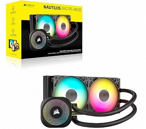 ����� ����� ���� Corsair ��� iCUE NAUTILUS 240 RS RGB Black 240mm AIO