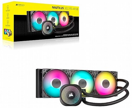 ����� ����� ���� Corsair ��� iCUE NAUTILUS 360 RS RGB Black 360mm AIO