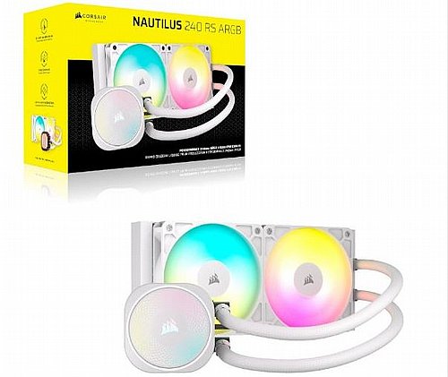 ����� ����� ��� ���� Corsair ��� iCUE NAUTILUS 240 RS RGB White 240mm AIO