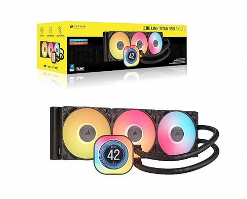 ����� ����� ���� Corsair ��� iCUE TITAN 360 RX LCD Balck 360mm AIO