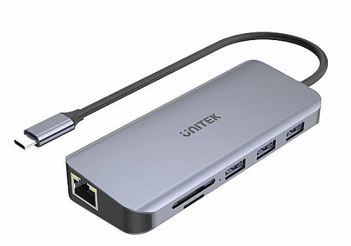 ���� ����� uHUB N9+ 9-in-1 USB-C Ethernet Hub with Dual Monitor, 100W 