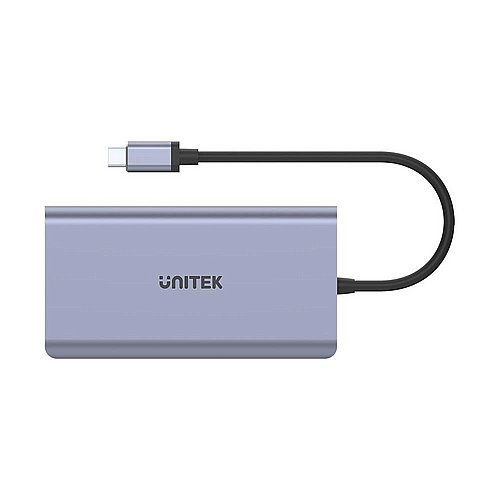 ���� ����� ���� UNITEK ��� D1056A HDMI/2*USB3.0/DP/LAN RJ45/USB Type-C FOR CHARGE PASSTHROUGH/Card Reader