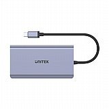 ���� ����� ���� UNITEK ��� D1056A HDMI/2*USB3.0/DP/LAN RJ45/USB Type-C FOR CHARGE PASSTHROUGH/Card Reader