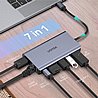 תחנת עגינה חברת UNITEK דגם D1056A HDMI/2*USB3.0/DP/LAN RJ45/USB Type-C FOR CHARGE PASSTHROUGH/Card Reader