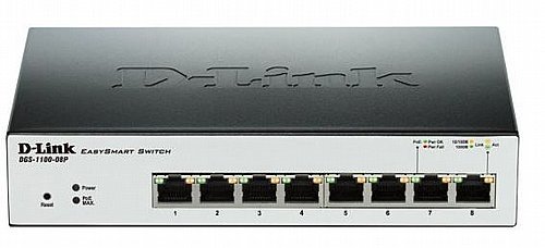 ��� D-Link DGS-1100-08P 8 Ports Gigabit PoE 10/100/1000Mbps