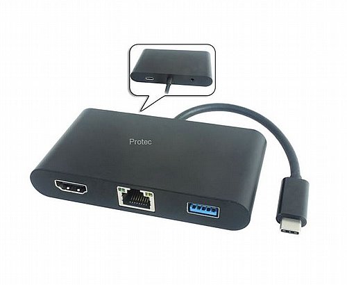 �����-���� ���� PROTEC ������ TYPE C ������ USB, HDMI, TYPE C, RJ45 ��� DM180