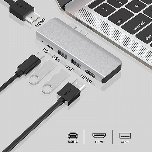 ���� ����� ���� PROTEC ��� DM260 ������ MAC �� APPLE �� ����� TYPE C ������� HDMIx2, USBx2 + TYPE C PD