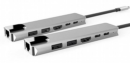 ���� ����� ���� PROTEC ��� DM262 USB/HDMI/RJ45/TYPE-C ����� TYPE-C