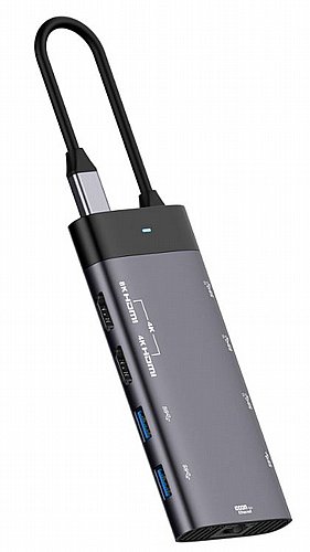 ���� ����� ���� Protec DM293 10 In 1 MST 2xHDMI 5xUSB-A 1xUSB-C 1xRJ45