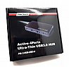 מפצל אקטיבי חברת Gold Touch דגם Ultra Thin E-HUB-USB3-A מפצל ל4 חיבורים USB 3.0 עם ספק כח